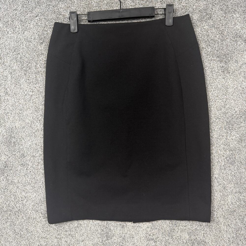 New York & Company Skirt 10 Black Stretch Office Career Minimalist Classic